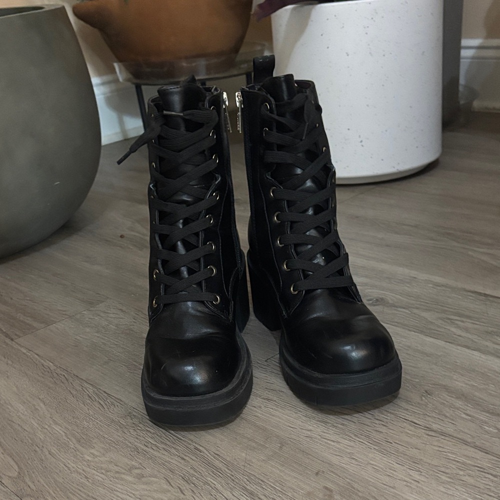 Guess Black Combat Boots